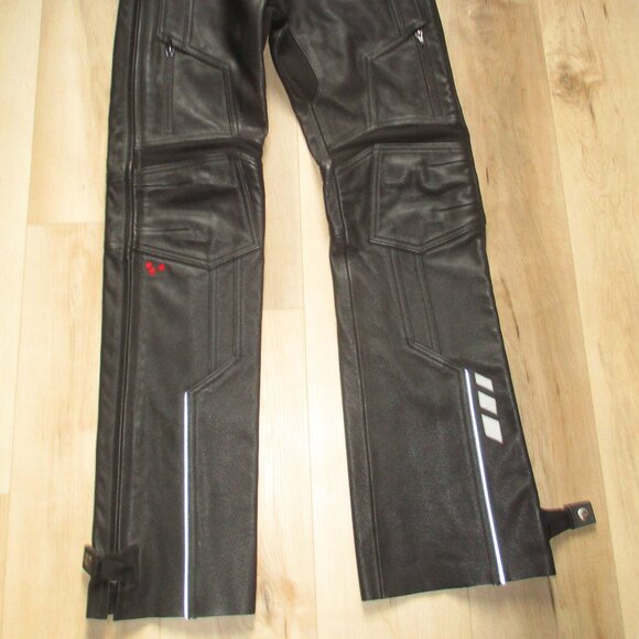CAN-AM BRP MOTORCYCLE Woman's Heavy Genuine LEATHER Riding Pants Size 8 - Picture 10 of 11